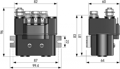 Блок управления лебедкой 710/800/900/PRO V(C); 200А (соленоид K-200)