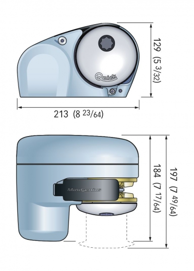 Лебедка якорная Quick Genius GP2 1200F фрифал, V12, 6mm, 8mm