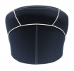Кресло ROMEO мягкое, подставка, обивка темно-синяя, ткань Markilux